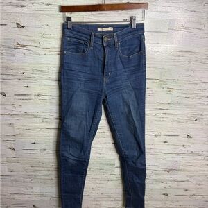 Levi's Women's Dark Blue Skinny Jeans mile high super skinny size 27